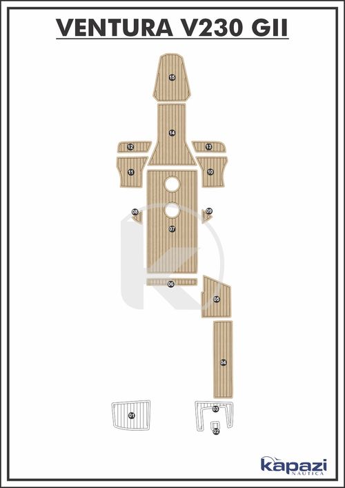 Tapete EVA Soft Tech para Ventura V 230 GII - Cockpit