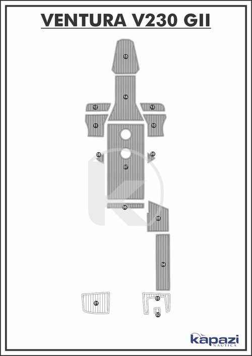 Tapete PVC Thermo Deck Comfort para Ventura V 230 GII - Cockpit