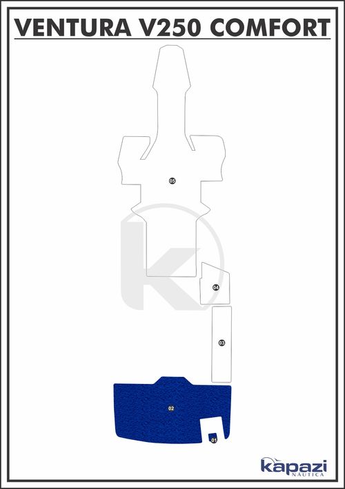 Tapete PVC Vinil Kap para Ventura V 250 Comfort - Plataforma