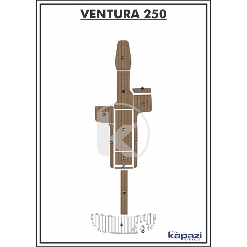 tapete-pvc-thermo-deck-beach-para-ventura-250-cockpit-natural-friso-preto