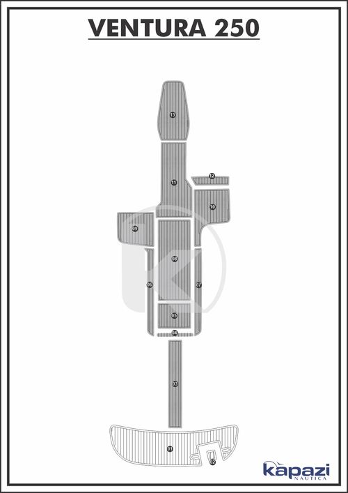 Tapete PVC Thermo Deck Comfort para Ventura 250 - Cockpit