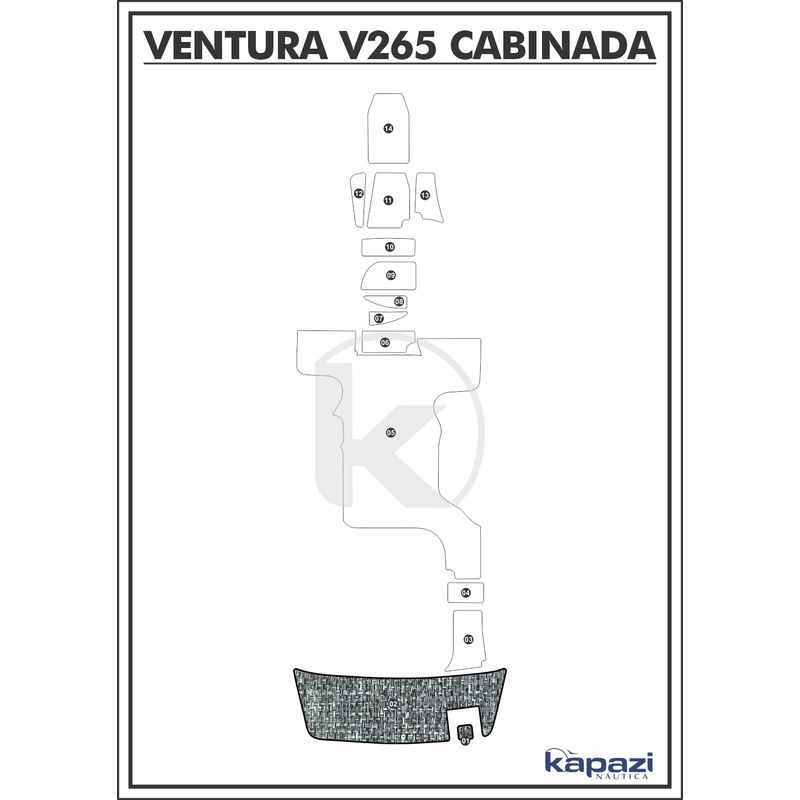 tapete-pvc-nautico-trancado-para-ventura-v-265-cabin-comfort-plataforma-branco-e-preto-com-borda