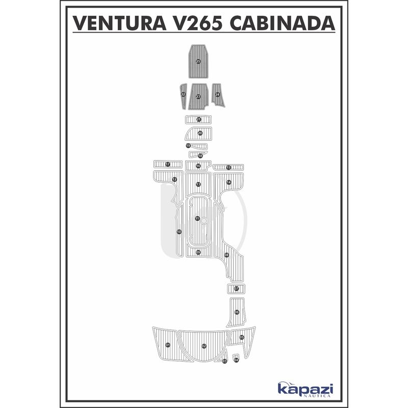 tapete-pvc-thermo-deck-comfort-para-ventura-v-265-cabin-comfort-cabine-cinza-friso-preto