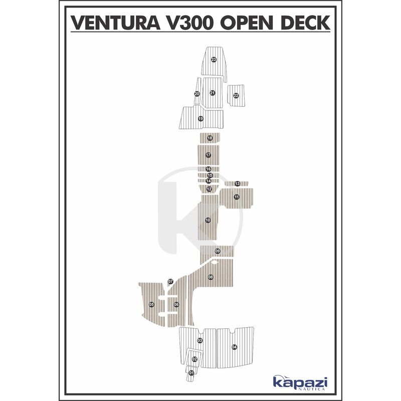 tapete-pvc-thermo-deck-classic-para-ventura-v-300-day-cruiser-cockpit-areia-friso-preto