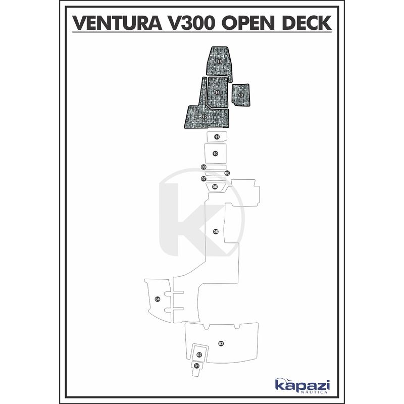 tapete-pvc-nautico-trancado-para-ventura-v-300-open-deck-cabine-branco-e-preto-com-borda