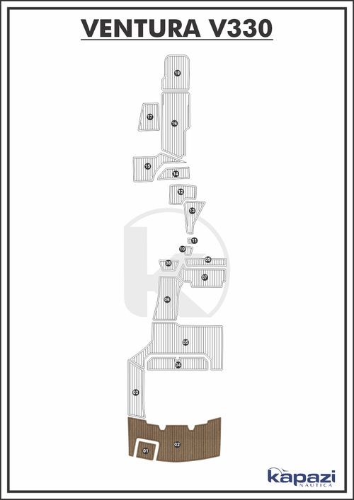 Tapete PVC Thermo Deck Beach para Ventura V 330 - Plataforma