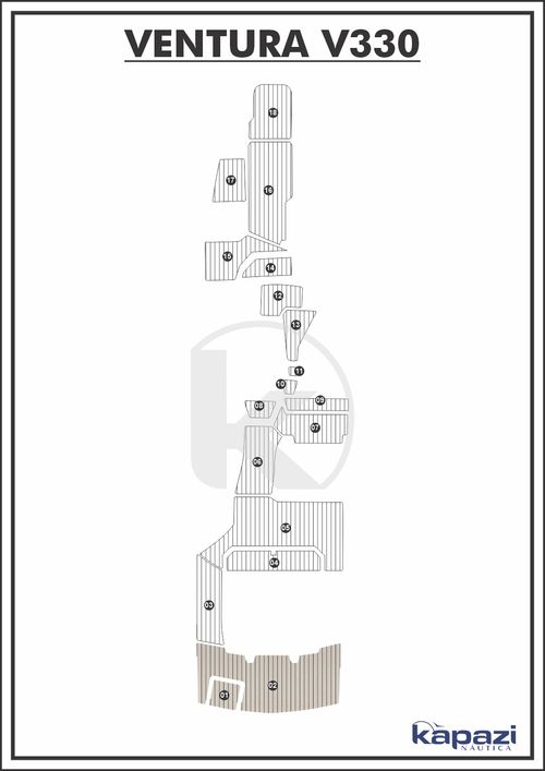 Tapete PVC Thermo Deck Classic para Ventura V 330 - Plataforma