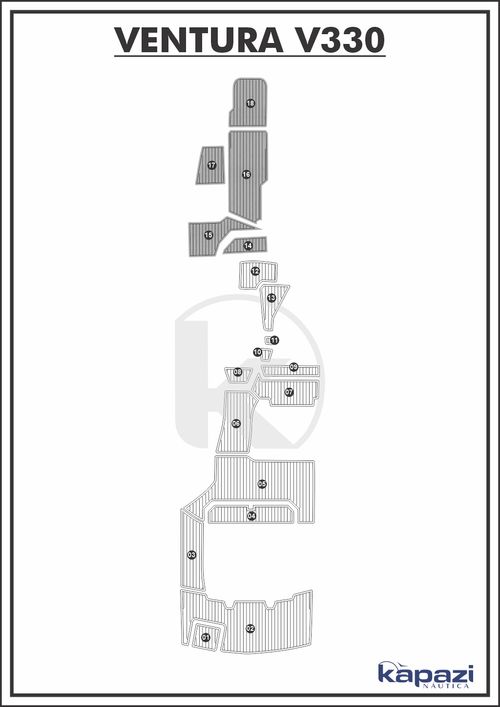 Tapete PVC Thermo Deck Comfort para Ventura V 330 - Cabine