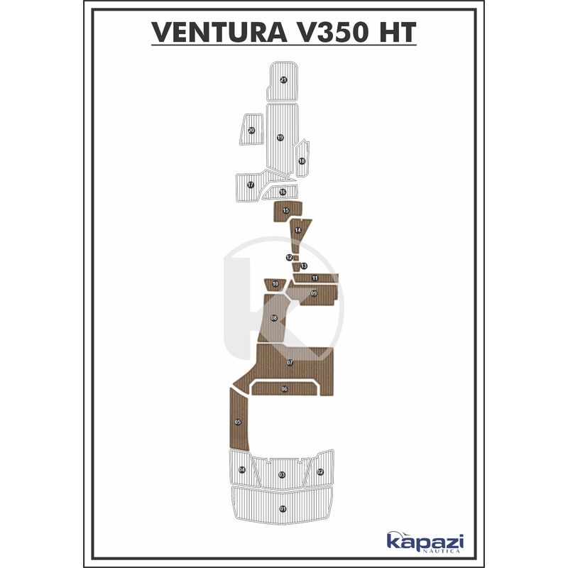 tapete-pvc-thermo-deck-beach-para-ventura-v-350-ht-cockpit-natural-friso-preto