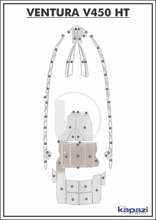 Tapete PVC Thermo Deck Classic para Ventura V 450 HT - Cockpit
