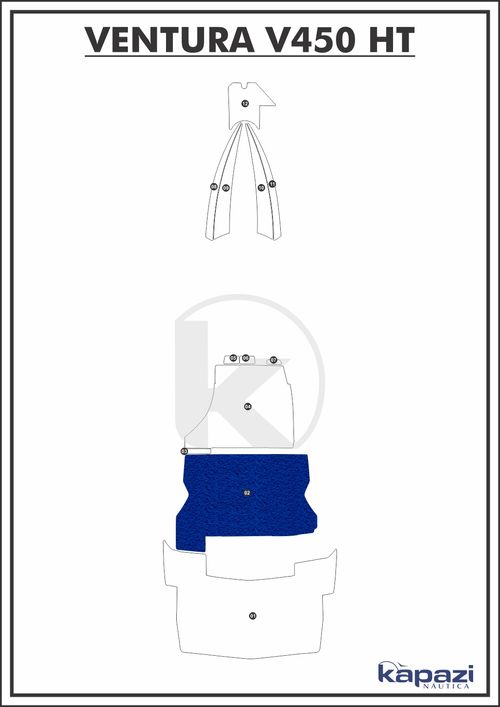 Tapete PVC Vinil Kap para Ventura V 450 HT - Cockpit
