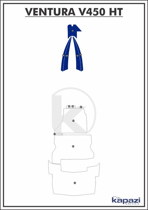 Tapete PVC Vinil Kap para Ventura V 450 HT - Proa
