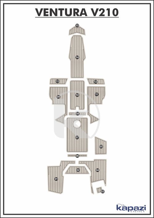 Tapete PVC Thermo Deck Beach para Ventura V 210 - Completo