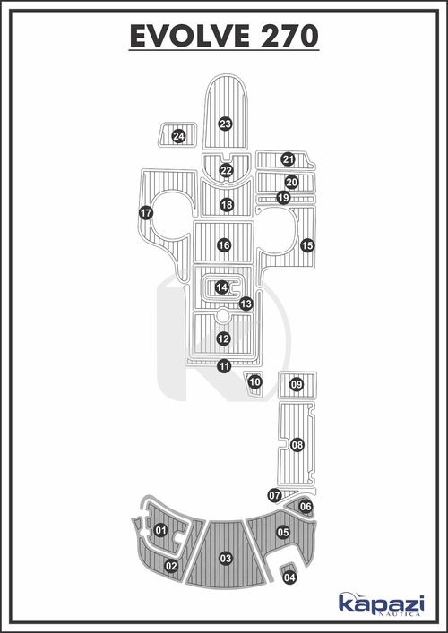 Tapete PVC Thermo Deck Comfort para Evolve 270 - Plataforma