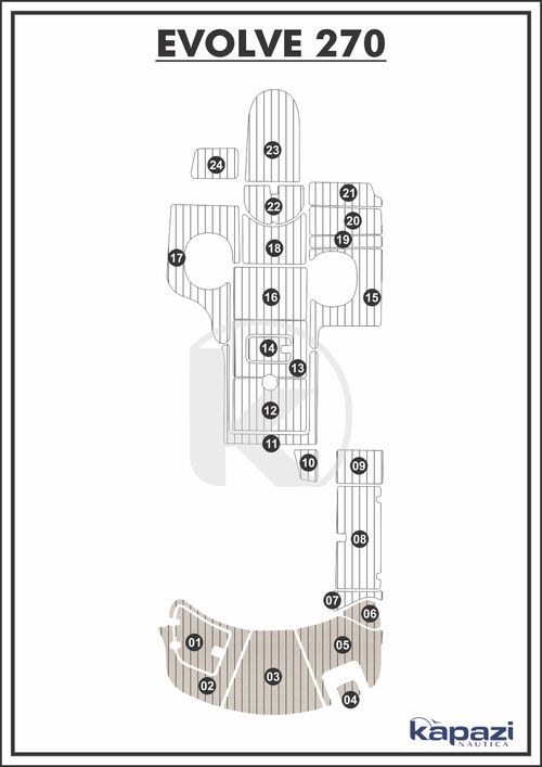 Tapete PVC Thermo Deck Classic para Evolve 270 - Plataforma