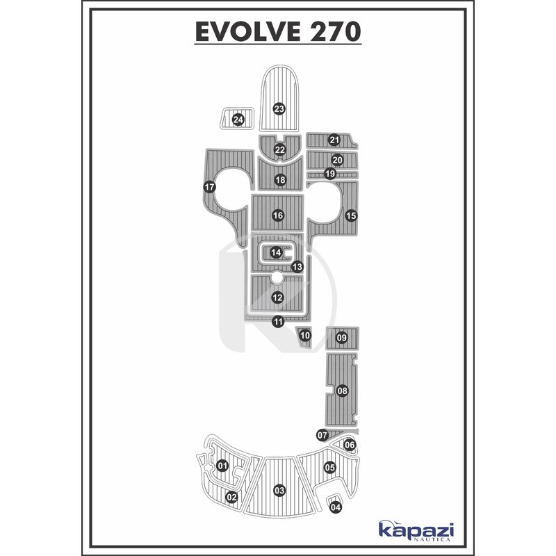 tapete-pvc-thermo-deck-comfort-para-evolve-270-cockpit-cinza-friso-preto