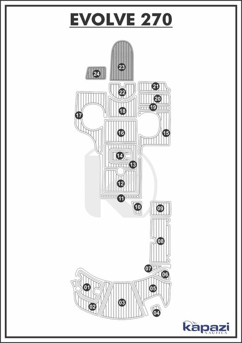 Tapete PVC Thermo Deck Comfort para Evolve 270 - Cabine