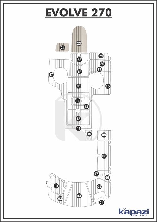 Tapete PVC Thermo Deck Classic para Evolve 270 - Cabine