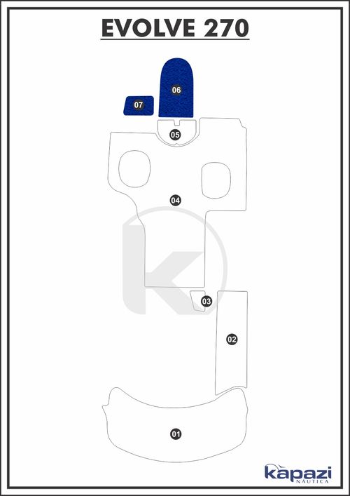 Tapete PVC Vinil Kap para Evolve 270 - Cabine