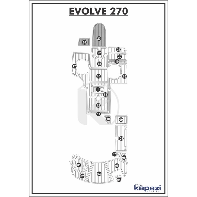 tapete-pvc-thermo-deck-comfort-para-evolve-270-cabine-cinza-friso-preto