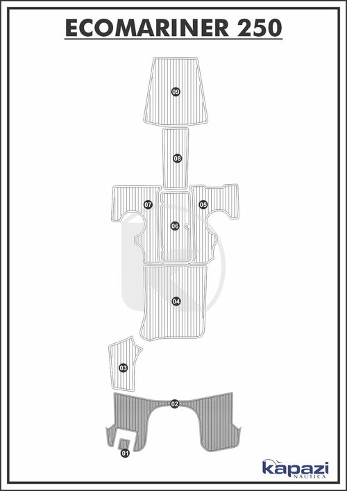 Tapete PVC Thermo Deck Comfort para Ecomariner 250 - Plataforma