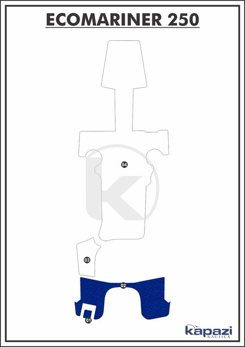 Tapete PVC Vinil Kap para Ecomariner 250 - Plataforma