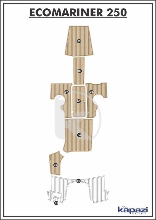 Tapete EVA Soft Tech para Ecomariner 250 - Cockpit