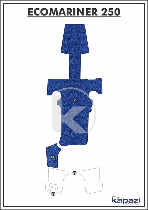 Tapete Têxtil Nauti Clean para Ecomariner 250 - Cockpit