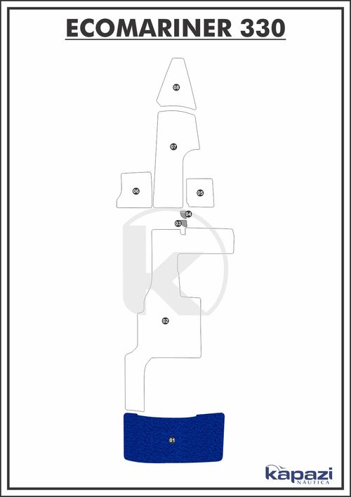 Tapete PVC Vinil Kap para Ecomariner 330 - Plataforma