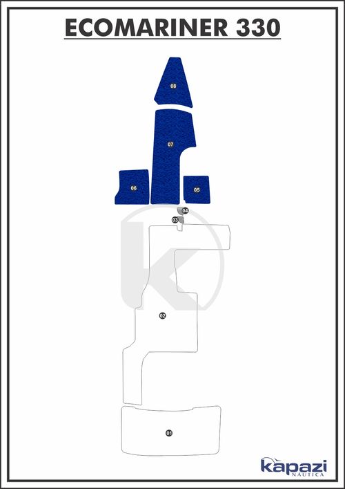 Tapete PVC Vinil Kap para Ecomariner 330 - Cabine
