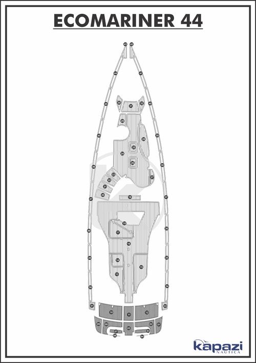 Tapete PVC Thermo Deck Comfort para Ecomariner 44 - Plataforma