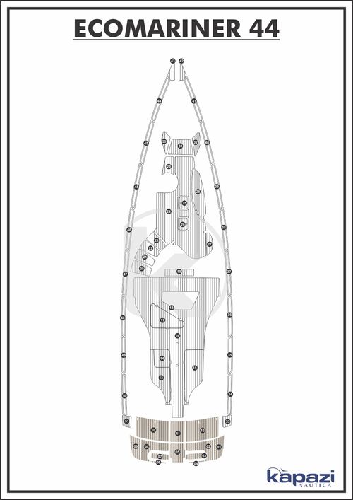 Tapete PVC Thermo Deck Classic para Ecomariner 44 - Plataforma