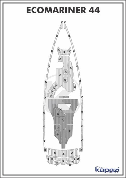 Tapete PVC Thermo Deck Comfort para Ecomariner 44 - Cockpit