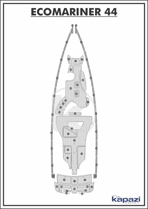 Tapete PVC Thermo Deck Comfort para Ecomariner 44 - Passadiço