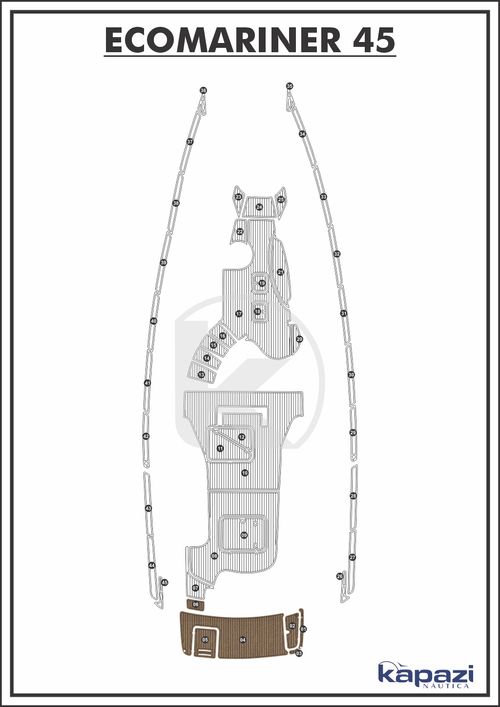 Tapete PVC Thermo Deck Beach para Ecomariner 45 - Plataforma