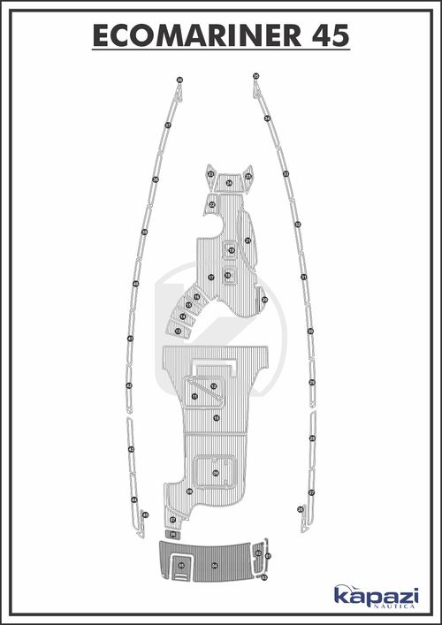 Tapete PVC Thermo Deck Comfort para Ecomariner 45 - Plataforma