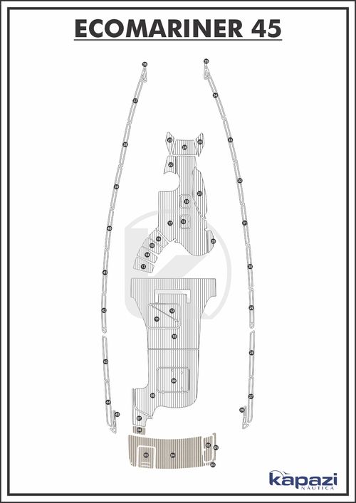 Tapete PVC Thermo Deck Classic para Ecomariner 45 - Plataforma