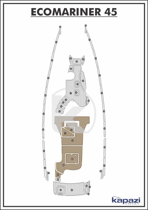 Tapete EVA Soft Tech para Ecomariner 45 - Cockpit