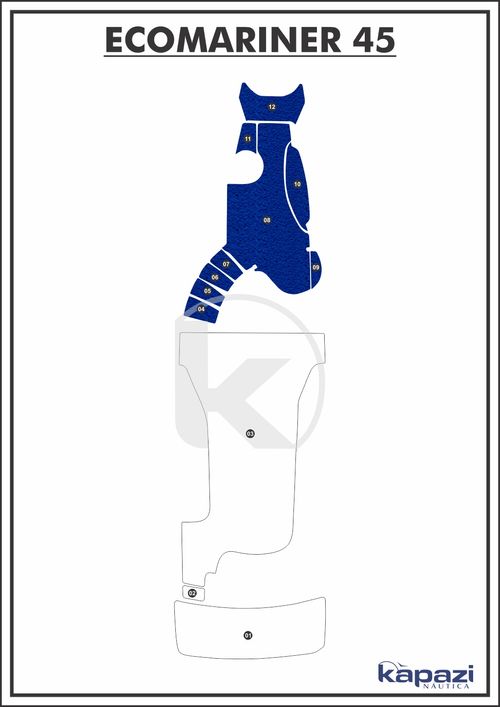 Tapete PVC Vinil Kap para Ecomariner 45 - Cabine