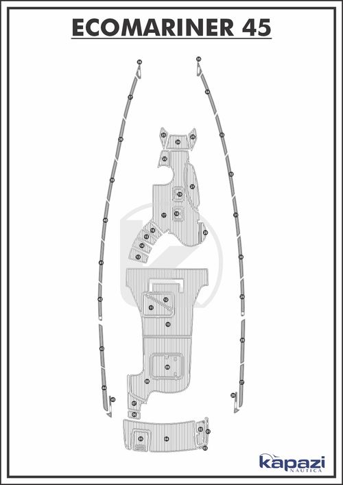 Tapete PVC Thermo Deck Comfort para Ecomariner 45 - Passadiço