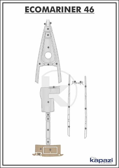 Tapete EVA Soft Tech para Ecomariner 46 - Plataforma