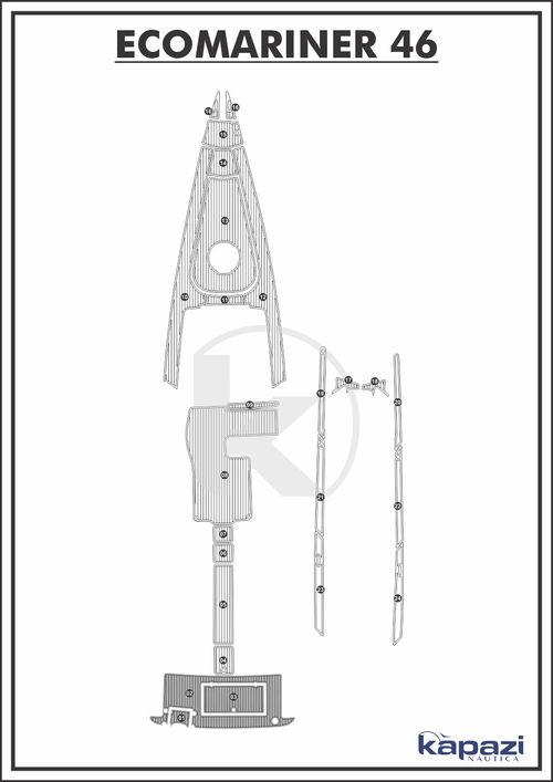 Tapete PVC Thermo Deck Comfort para Ecomariner 46 - Plataforma