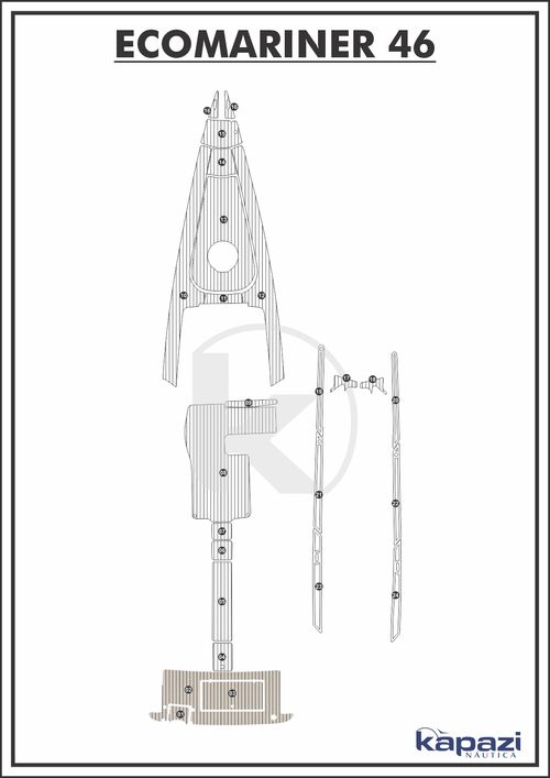 Tapete PVC Thermo Deck Classic para Ecomariner 46 - Plataforma