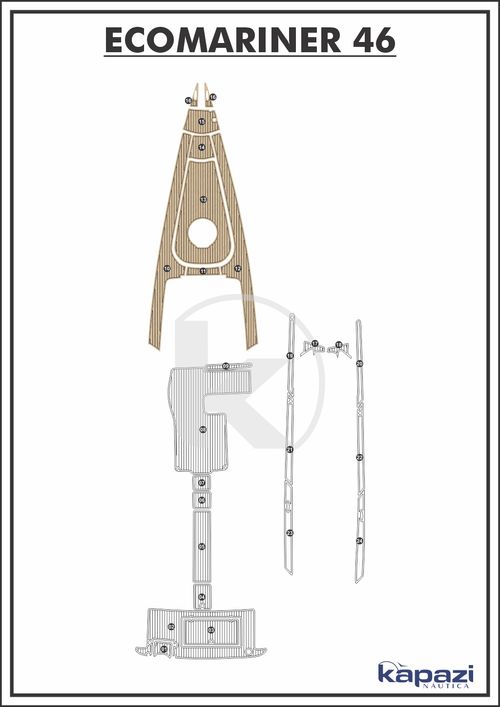 Tapete EVA Soft Tech para Ecomariner 46 - Proa