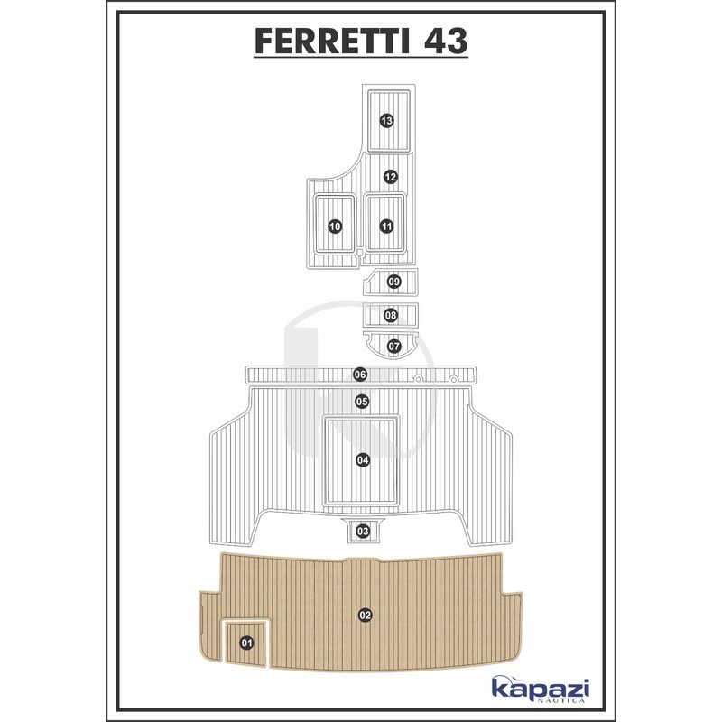 tapete-eva-soft-tech-para-ferretti-43-plataforma-areia-friso-preto