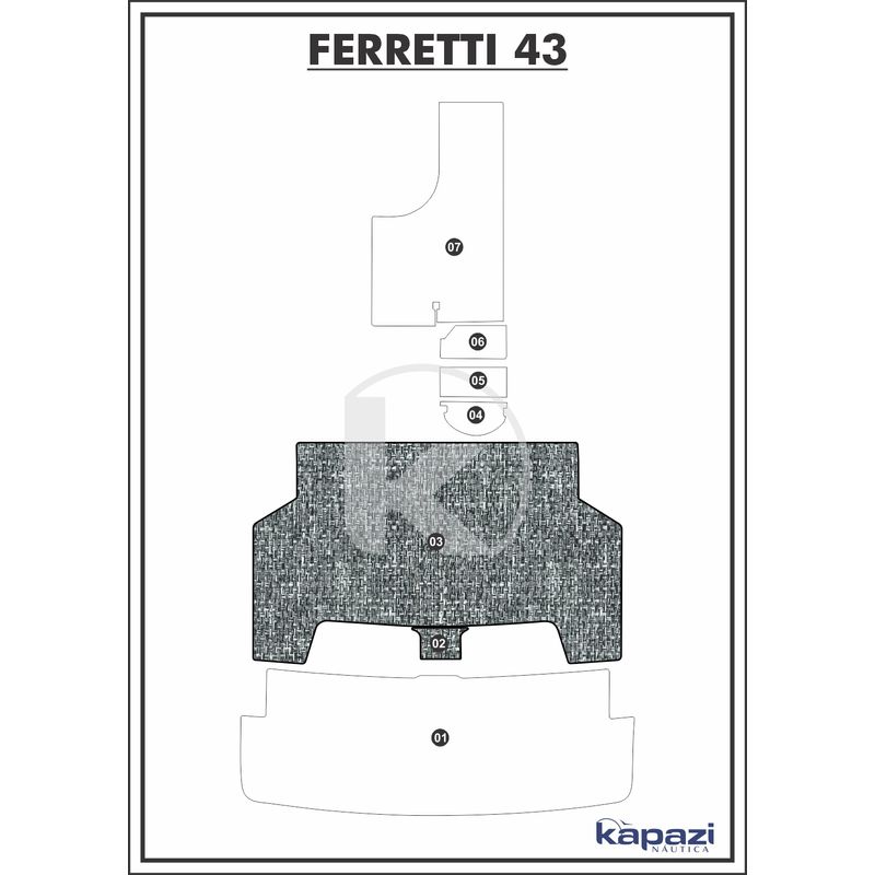 tapete-pvc-nautico-trancado-para-ferretti-43-cockpit-branco-e-preto-com-borda