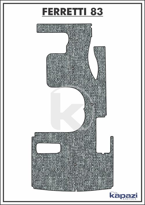 Tapete PVC Náutico Trançado para Ferretti 83 - Plataforma