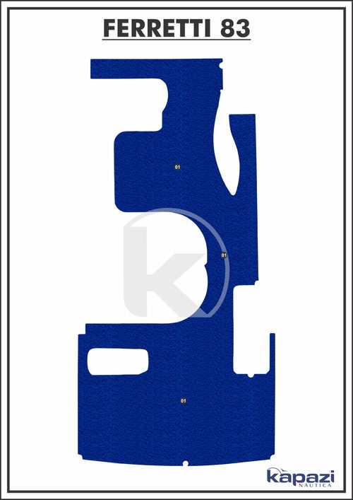 Tapete PVC Vinil Kap para Ferretti 83 - Plataforma