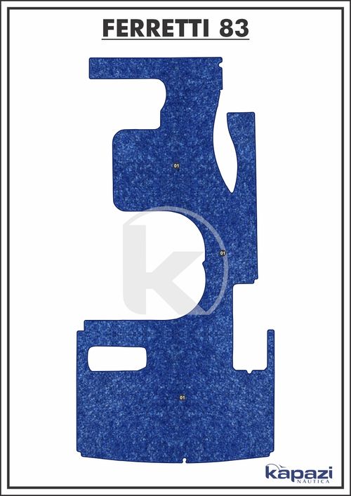 Tapete Têxtil Nauti Clean para Ferretti 83 - Plataforma