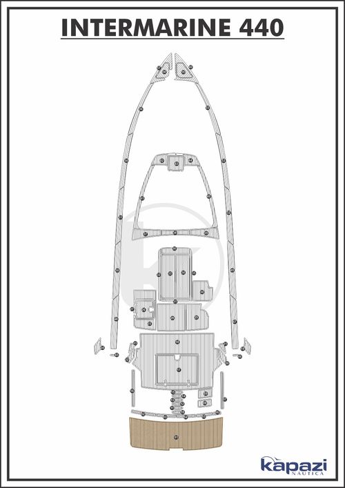 Tapete EVA Soft Tech para Intermarine 44 - Plataforma